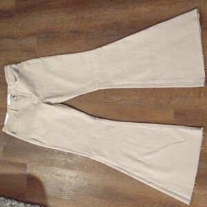 NWT Vervet women's‎ 29 dark cream Bella high-rise flare stretch jeans